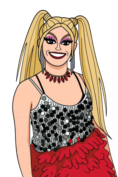 cartoon regina deliciosa dragqueen